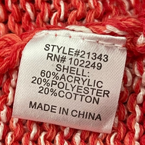 NWT Skies Are Blue Cardigan Red Sweater Open Draped Knit Cardigan Size Medium - Picture 4 of 8